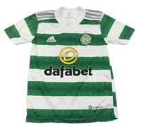 Bílo-zelené pruhované fotbalové tričko - Celtic Adidas
