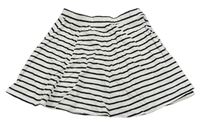 Bílo-černá pruhovaná bavlněná sukně H&M