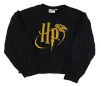 Černá crop mikina s potiskem - Harry Potter 