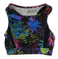Černo-barevný sportovní crop top Next