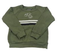 Khaki mikina s logem a pruhy zn. McKenzie