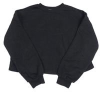 Černá crop mikina New Look