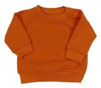 Oranžová žebrovaná mikina Primark