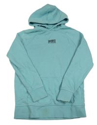 Světlemodrá mikina s nápisem a kapucí George