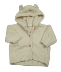 Světlebéžový propínací svetr s kapucí F&F