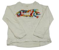 Smetanová mikina s výšivkou Zara