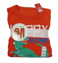 Nové - červené fleecové pyžamo s dinosaury St. Bernard