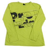 Zelené triko s nápisy Chapter young