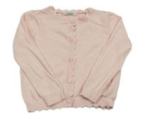 Světlerůžový propínací svetr Primark