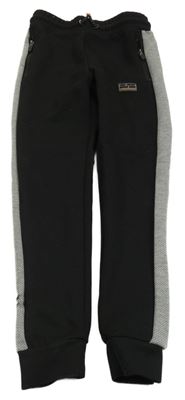 Černo-šedé tepláky s nápisem Primark