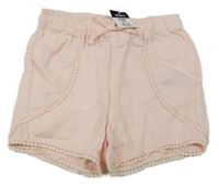 Nové - SVětlerůžové kraťasy s krajkou Pep&Co