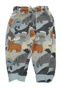 Světlemodré tepláky se zvířaty Nutmeg