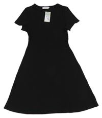 Nové - Černé žebrované šaty Primark