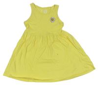 Žluté bavlněné šaty s kytičkou F&F