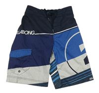 Tmavomodro-modro-bílé plážové kraťasy Billabong
