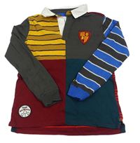 Barevné vzorované polo triko Harry Potter M&S