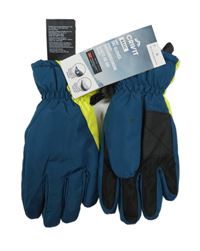 Nové - Tmavozeleno-limetkové funkční šusťákové zimní prstové rukavice Crivit