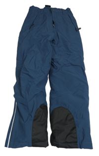 Tmavomodré šusťákové oteplovačky Tchibo