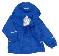 Safírová nepromokavá zateplená bunda s vesmírem a kapucí Pocopiano