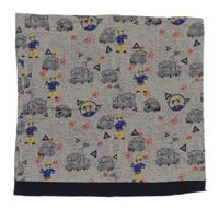 Šedý nákrčník s požárníkem Samem 