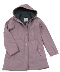 Fialovo-šedý melírovaný softshellový kabát s kapucí Yigga