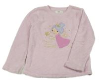 Světlerůžová chlupatá mikina s vílou F&F