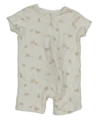 Bílý kraťasový overal s ovečkami Primark