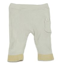 Smetanové žebrované úpletové kalhoty Disney