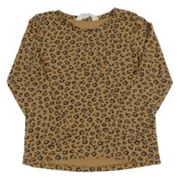 Béžovo-šedé vzorované triko H&M