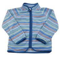 Modrá fleecová propínací mikina s proužky Tchibo