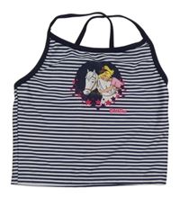 Tmavomodro-bílý pruhovaný UV top Bibi&Tina