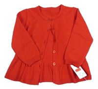 Nové - Červený propínací svetr se vzorem Nutmeg