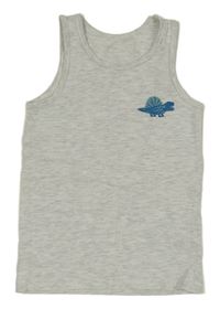 Šedé melírované tílko s dinosaurem C&A