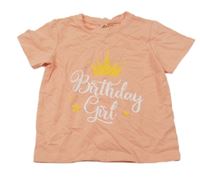 Světlerůžové tričko s nápisem 