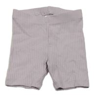 Lila žebrované elastické kraťasy H&M