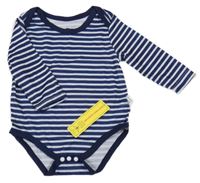 Nové - Tmavomodro-bílé pruhované body Shein