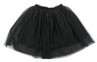 Černá třpytivá tylová sukně C&A