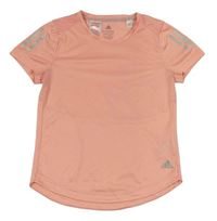 Broskvové funkční sportovní tričko Adidas