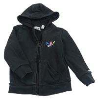 Černá propínací mikina s kapucí Adidas