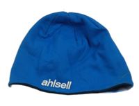 Modrá melírovaná sportovní funkční čepice s logem ahlsell