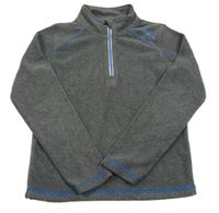 Tmavošedá melírovaná fleecová funkční mikina s nápisem crivit