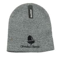 Nové - šedo-bílá melírovaná pletená čepice se žaludem Beechfield