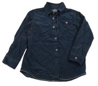 Tmavomodrá manšestrová košile STATUS TEAM