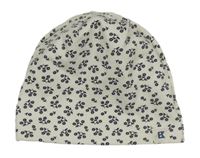 Bílá čepice s kytičkami OKaïdi