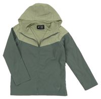 Khakišedo-světlekhaki šusťáková jarní bunda s kapucí PRIMARK