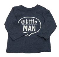 Tmavomodré melírované triko s nápisy George