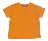 Oranžové melírované tričko s kapsou Ergee