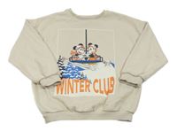 Světlebéžová oversize mikina s Mickey a Minnie Generation