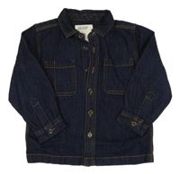 Tmavomodrá riflová košilová bunda Denim Co.