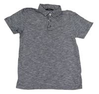 Tmavomodré pruhované polo tričko George